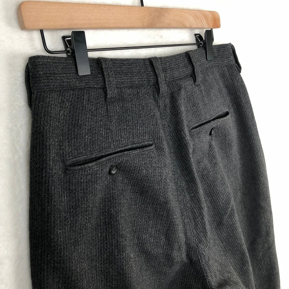 VTG BANANA REPUBLIC Original Classics Wool Blend Trousers Men's 29R Gray Flat